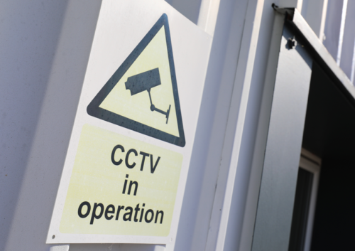 CCTV in operation sign outside The Store Room