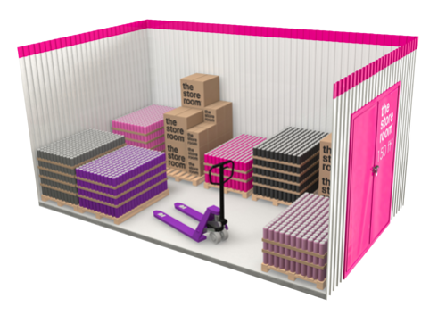 Pallet and stock in storage
