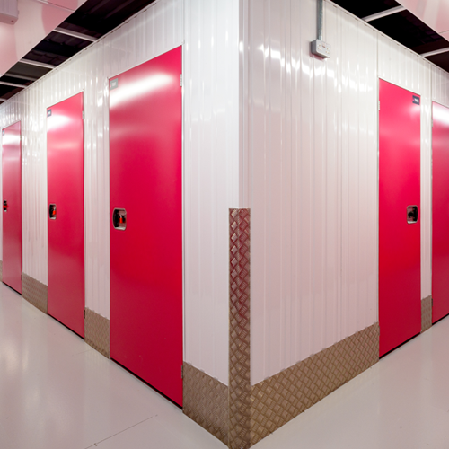 Image of self storage units on corridors at a facility