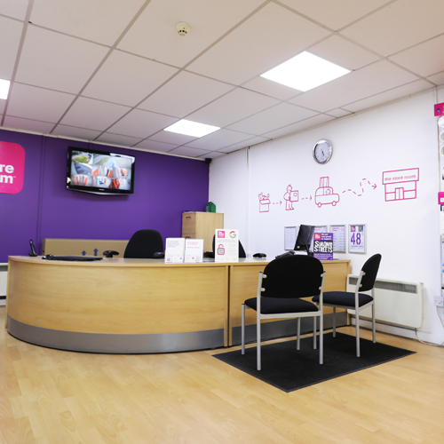 Reception at The Store Room Leeds self storage facility