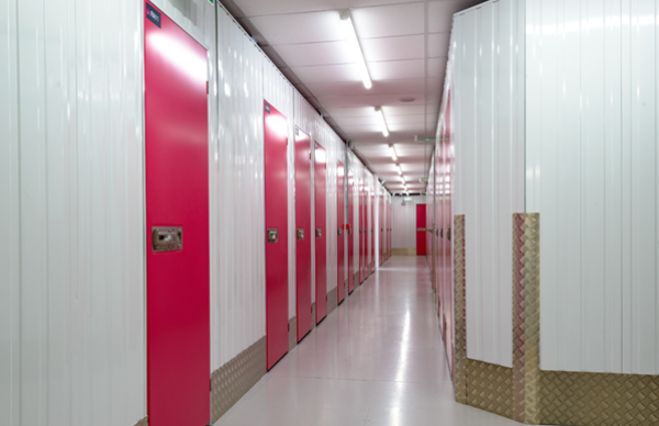 Image of self storage units on corridors at a facility