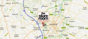 Location of the The Store Room self storage site in Leicester