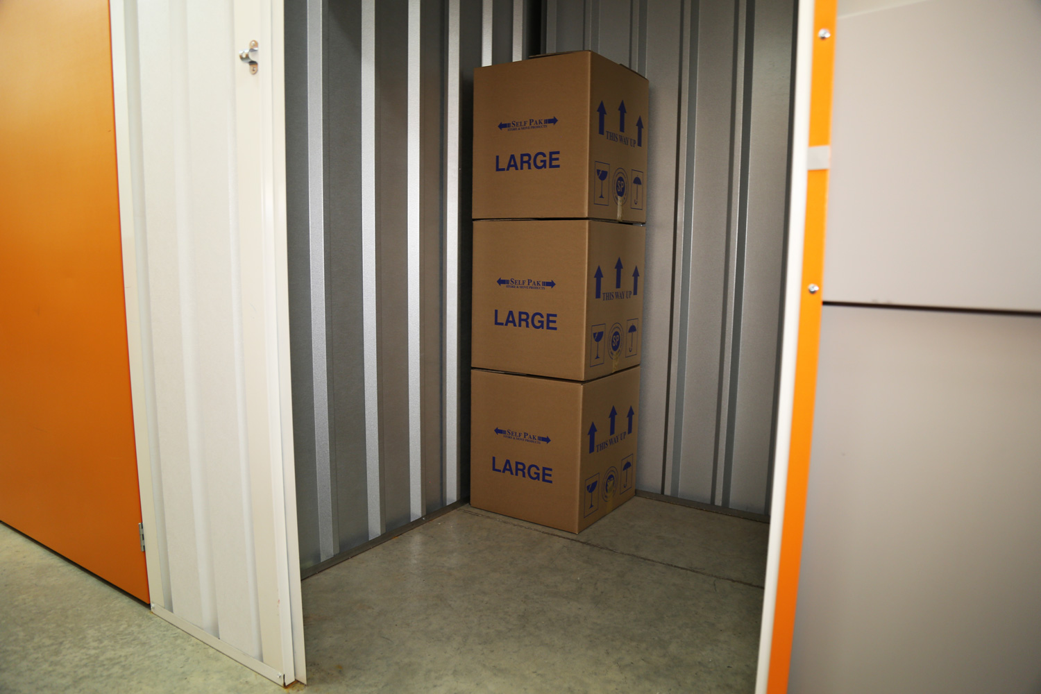 Inside a 25 sq ft storage room at The Store Room Leicester