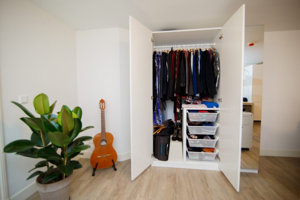 Image: room with open wardrobe