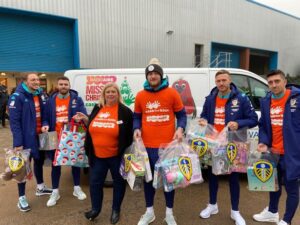 LUFC Players Supporting Cash for Kids At Our Leeds Self Storage Site In 2019